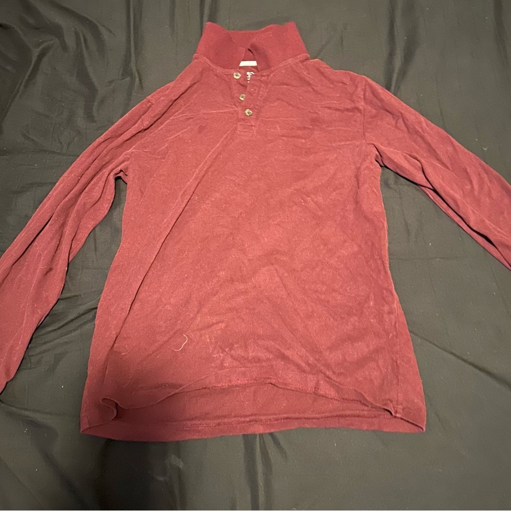 Mens long sleeve red shirt